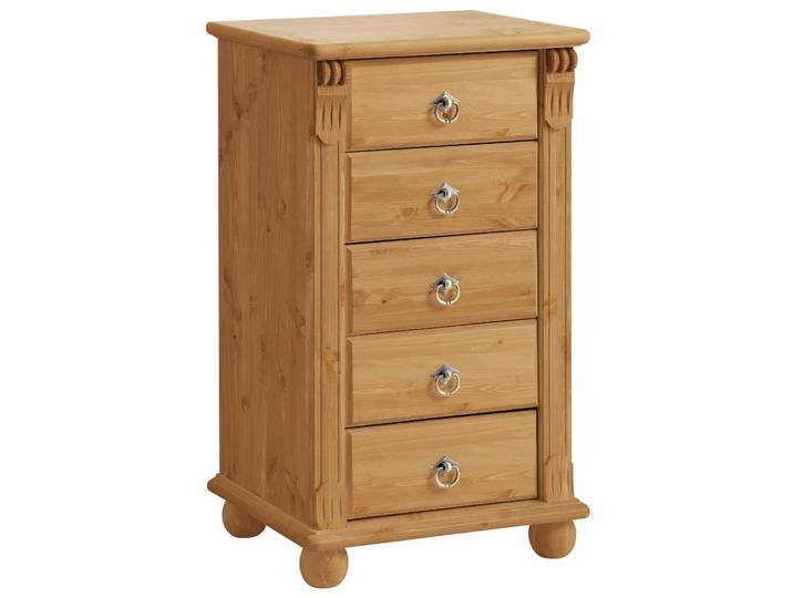 Schubkastenkommode GOODPRODUCT Tessin , beige (natur), B:44cm H:75cm T:38cm, Sideboards, Schubkastenkommode, Schminkkommode mit Spiegel, aus massiver Kiefer, FSC-zertifiziert