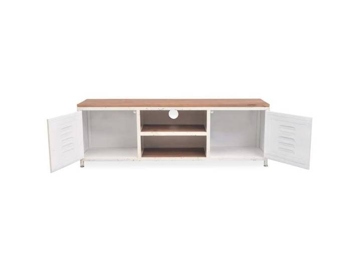 SALE Janvier  MODERNE Cabinet TV - MGH - MEUBLE TV/HIFI - Avec rangement - 120x30x40 cm Blanc TT46