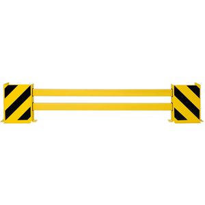 Moravia Anfahrschutz BLACK BULL, für Regale, Planken-Set C, 3mm Stahl mit 5mm Kunststoff-Planken, BxH 2300 - 2700 x 400mm