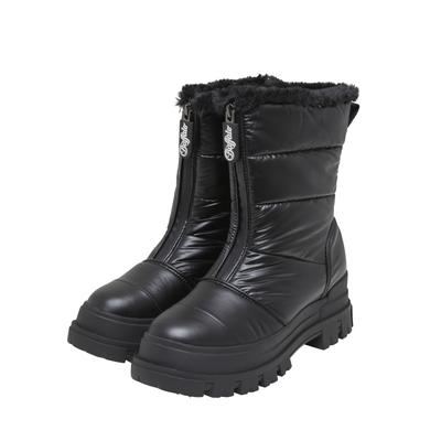 Stiefel BUFFALO "Buffalo aspha quilt zip", Damen, Gr. 36, schwarz, Textil, unifarben, Schuhe Stiefel
