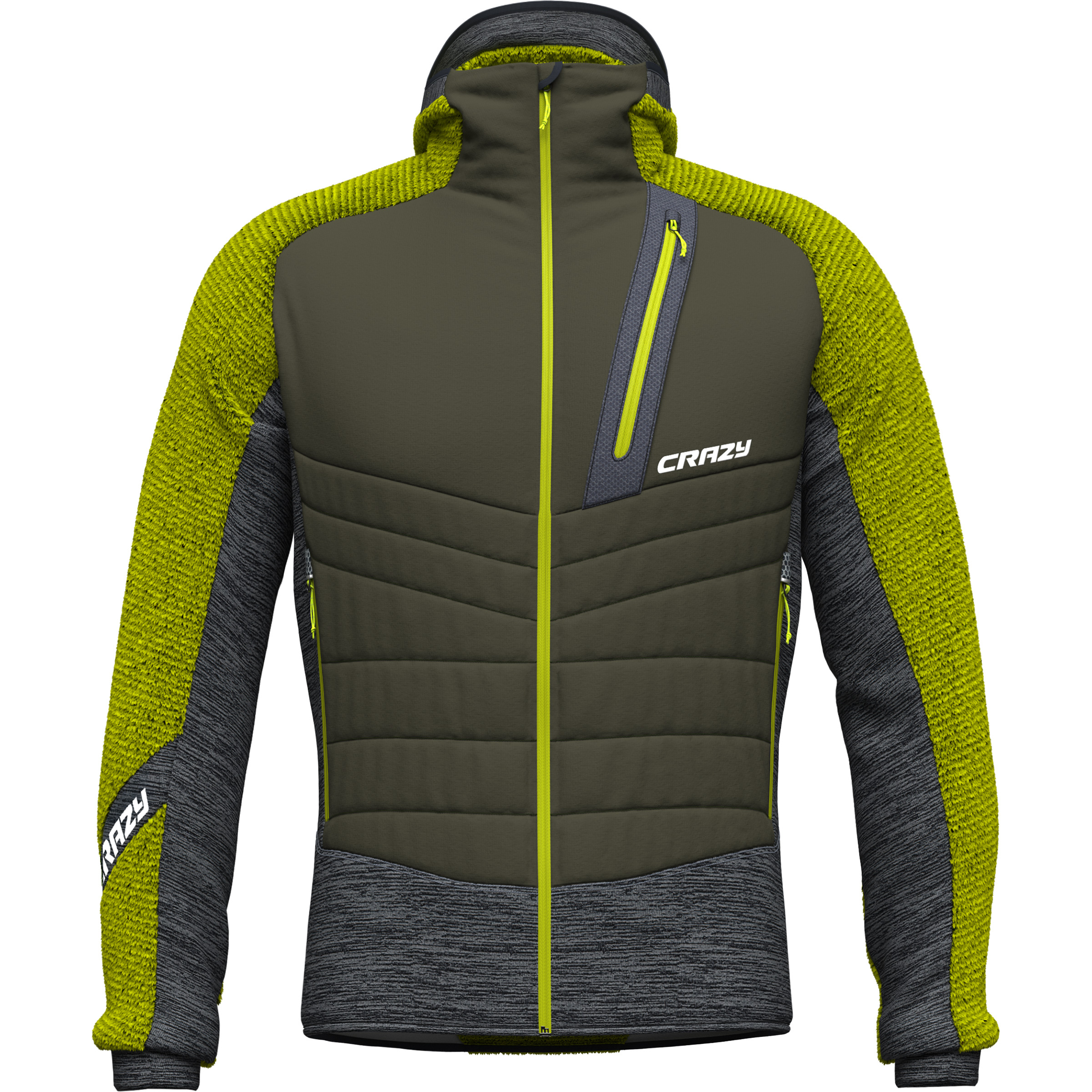 Crazy Absolution Herren Kunstfaserjacke oliv Größe L Trekking Wasserabweisend