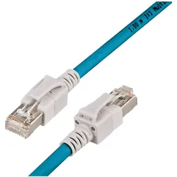 2x Wirewin Cat.6A LED Patchkabel 5m blau (S/FTP, CAT6a, 5 m), Netzwerkkabel
