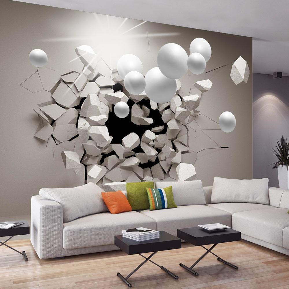 home24 Fotobehang Release Me Abstract Modern Beige Wit B: 300 cm, H: 210 cm