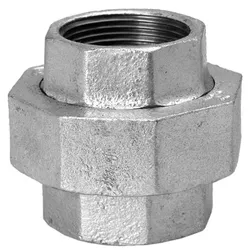 Hermann Schmidt Temperguss 330 Verschraubung 13330050 DN 50, 2", flach dichtend, IG/IG, verzinkt