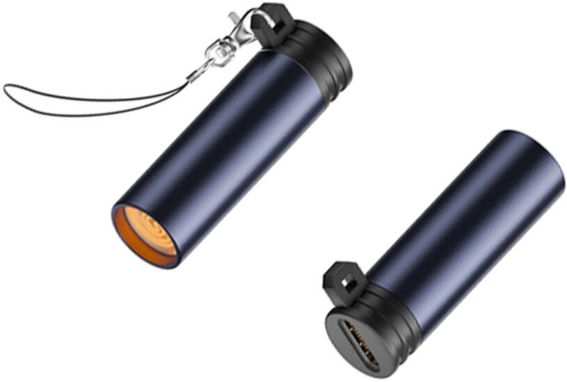 INF Type-C Mini-Blas-Zündung Feuerzeug (2er-Pack) — USB-C 6.5W 5V1.3A, Aluminiumlegierung, winddicht Violett