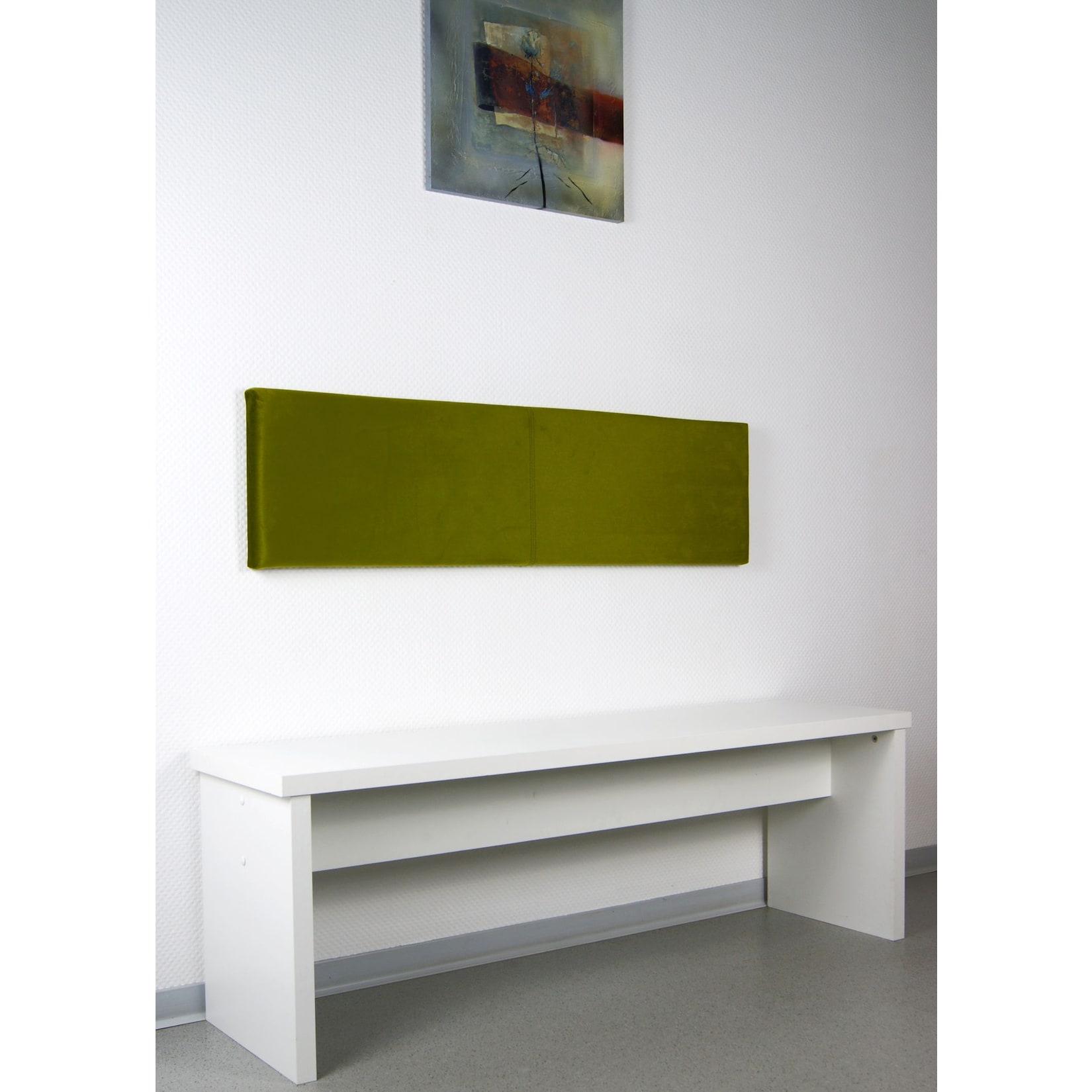 Lycce L Wandkissen Wandpolster mit Montage-Set, Samt FRESH, 1,15m