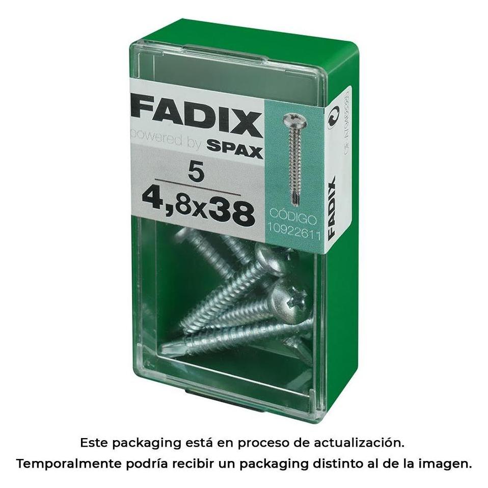 Fadix Box s 5 Einheit. Schraube mit Gewinde Blatt cr autot. 4,8x38mm (49363473)