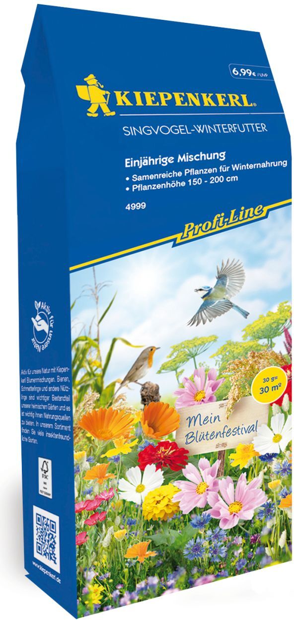 Pflanzen Kiepenkerl Blumenmischung Singvogel Winterfutter