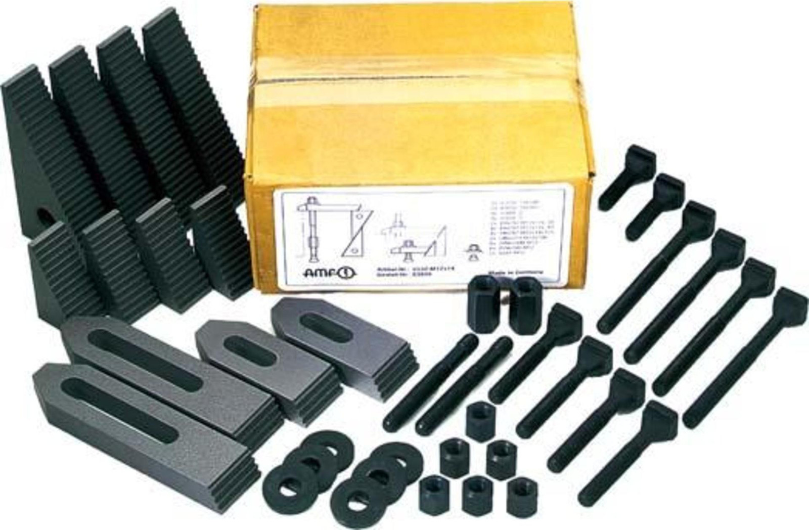 Amf Gereedschapsserie voor spanmechanismen, T-gleuf M12x14 mm, basisset, 40-delig