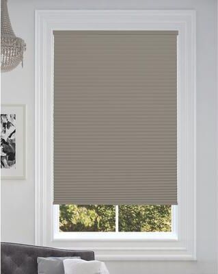 "BlindsAvenue Cordless Blackout Cellular Honeycomb Shade, 9/16"" Single Cell, Sticks & Stones"