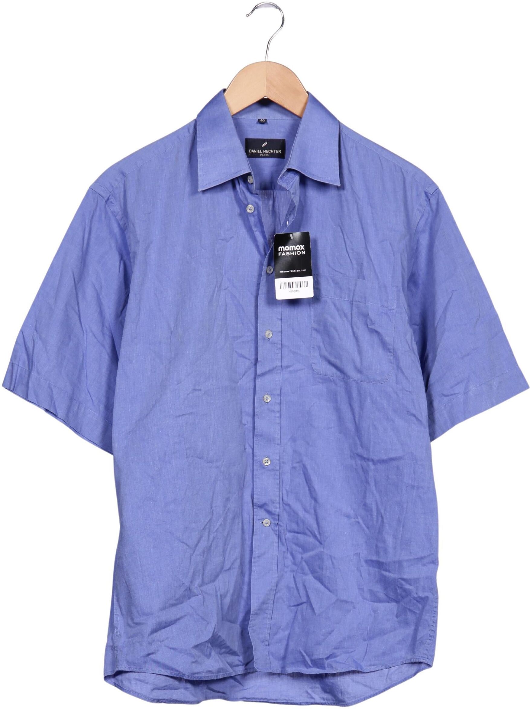 Daniel Hechter Herren Hemd, Blau, Gr. 40, Baumwolle - Second Hand