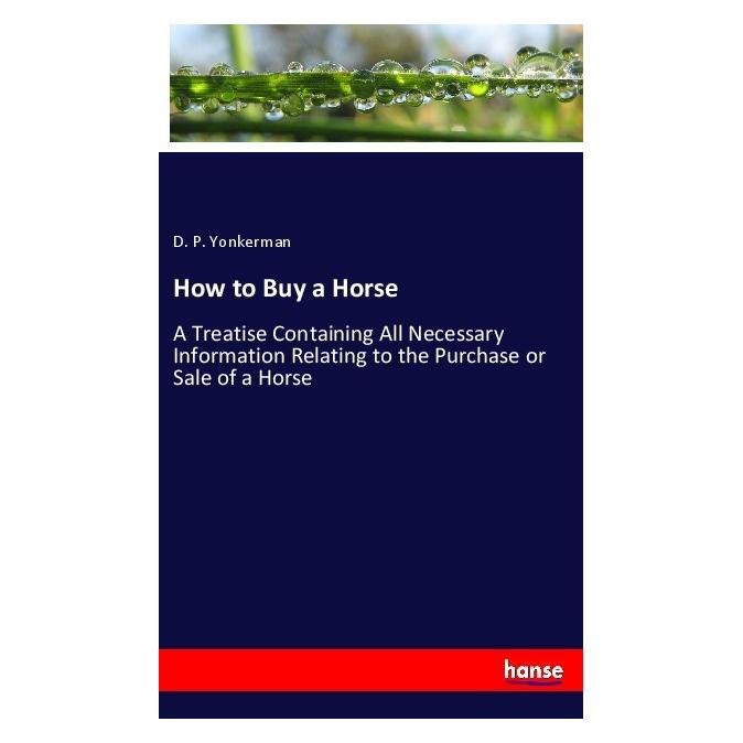 Hansebooks How to Buy a Horse (Englisch, Softcover, D P Yonkerman) (56038409)