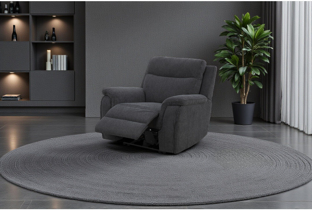 17 Stories Maverick Woven Power Recliner Chair Black 101.6cm H X 116.8cm W X 96.5cm D