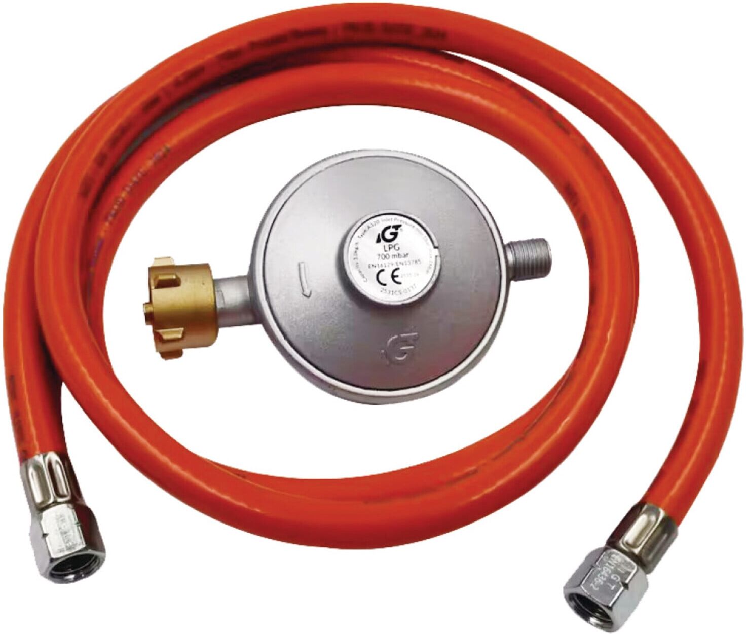 Unicraft Druckminderer 700 mbar mit Gasschlauch 1,5 m (6520000)