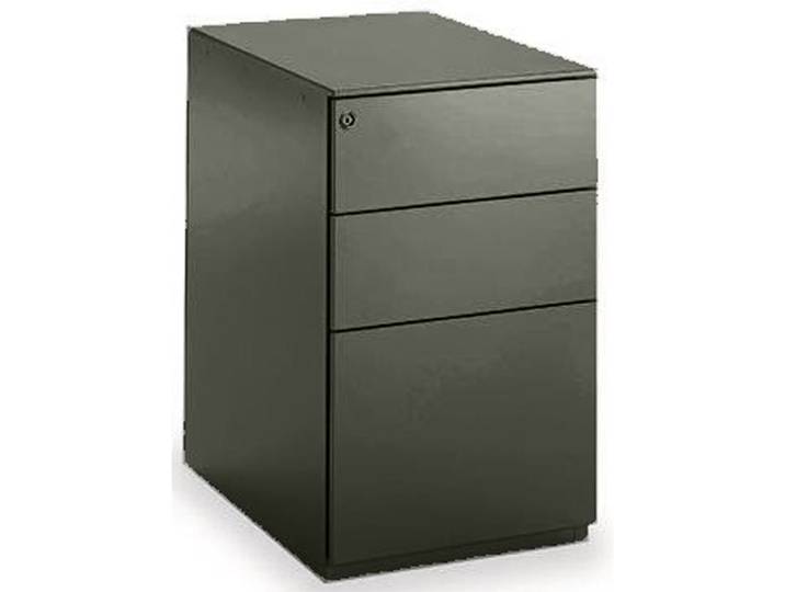 Caisson métal hauteur bureau Universal 3 tiroirs - P. 60 cm - Noir