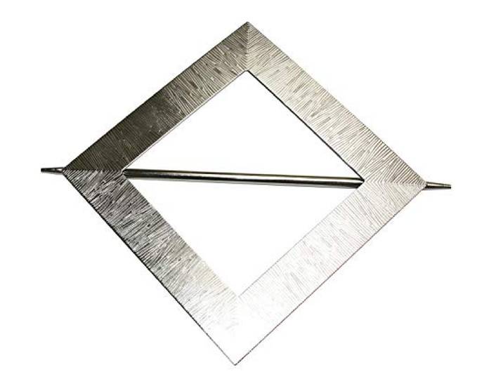 GARDINIA Dekospange Uranus mit Stab, Vorhang-Raffhalter zum Dekorieren/Raffen von Stoffen und Vorhängen, Außenmaß Ø 14,5 cm, Metall, Edelstahl-Optik