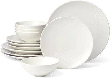 Oneida Roseto 12-Piece Dinnerware Set, White