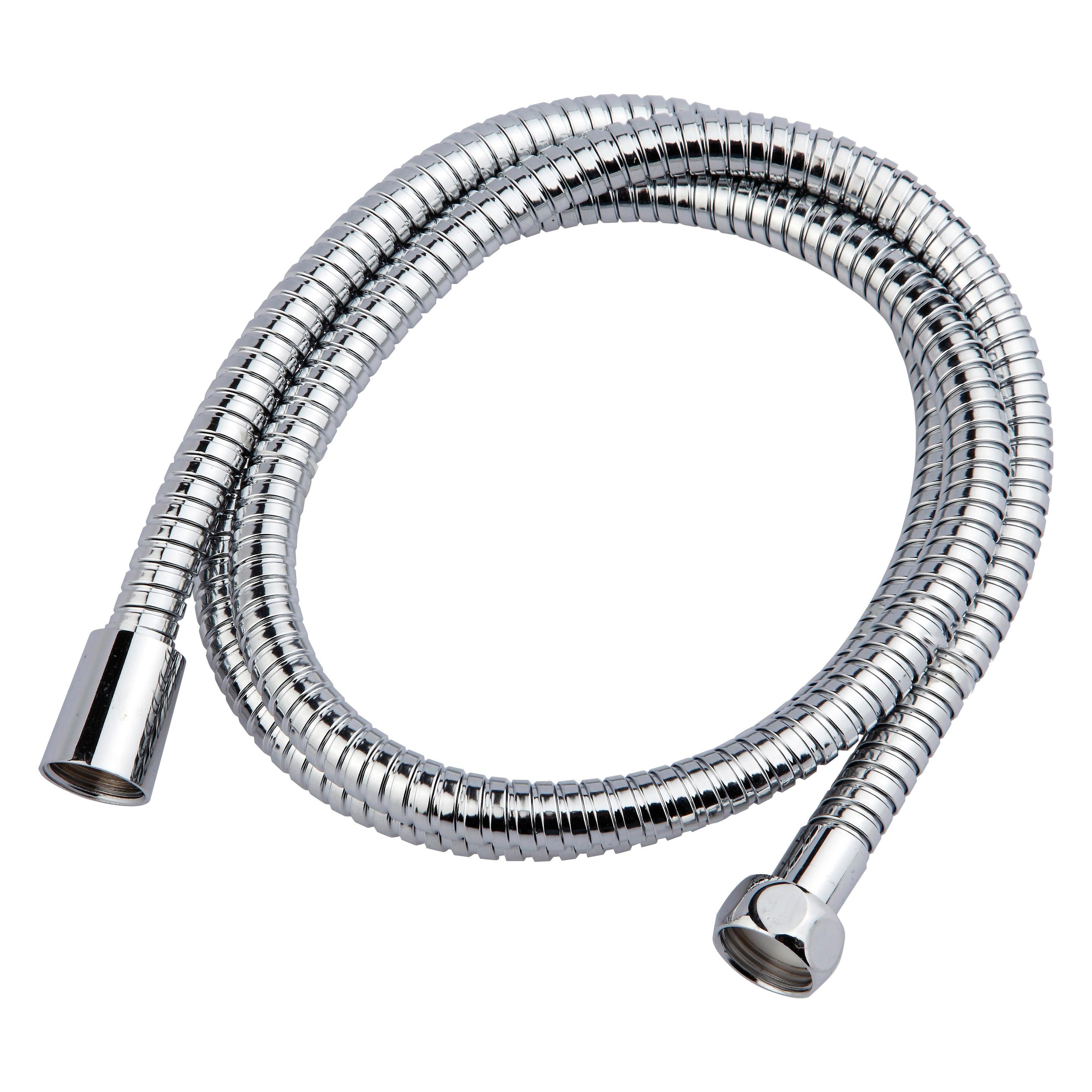 Schütte Brauseschlauch Bad 150 cm Edelstahl Chrom Wassersparende Dichtung 63451 (150 cm) (63451)