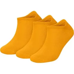 DILLY SOCKS 3er-Pack Sneakersocken One Color Shorties, Größe 41-46 in Gelb Gelb