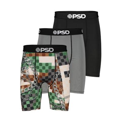 Boxershorts PSD "3 PACK - PSD ARMY Herren", Herren, Gr. M, multi, 90% POLYESTER, 10% ELASTHAN, Unterhosen