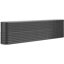 Helloshop26 - Pflanzkasten Hochbeet Blumenbeet Terrasse Garten pulverbeschichteter Stahl Anthrazit 02_0039471