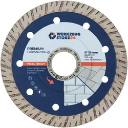 Werkzeugstore24, Sägeblatt, Diamanttrennscheibe Premium Feinsteinzeug 115 mm