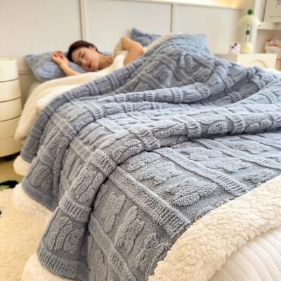 Uplift Picks Thick Coral Fleece Winter Blanket Soft Lamb Wool Sofa Throw blue 100x150 Cm (kids)