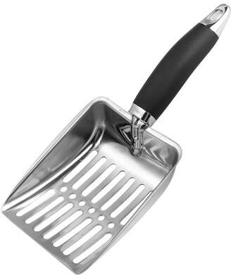 Inspired Finds Large Metal Cat Litter Scoop With Non Slip Handle Large Metal Cat Litter Scoop With Non Slip Handle