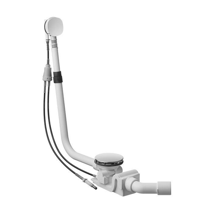 Duravit Quadroval Ab- und Überlaufgarnitur 791246000001000, chrom, für Shower + Bath