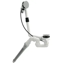 Bette Ab- und Überlaufgarnitur BW B605 – Chrom, Silhouette D. 52 mm, 725 mm, inkl. flexiblem Abwasseranschluss