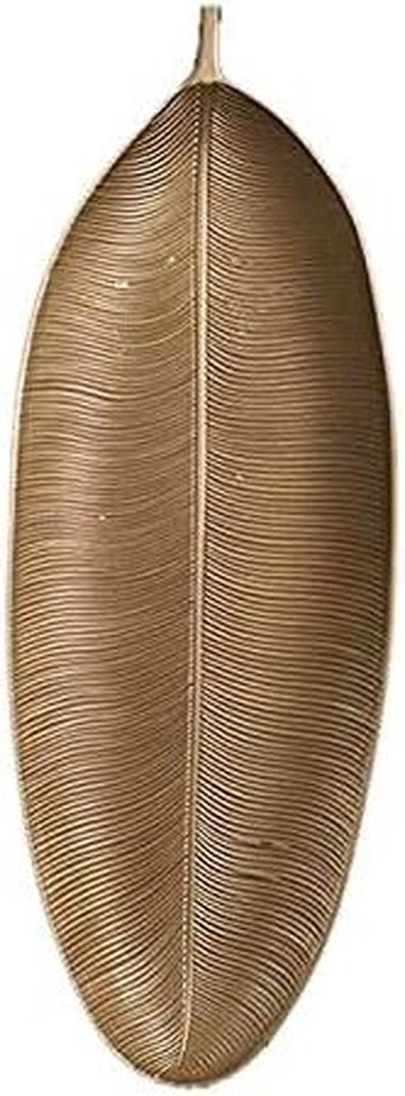 Decoratieve Dienblad Sieraden Schaal Gouden Bladvorm - Goud - 40 cm