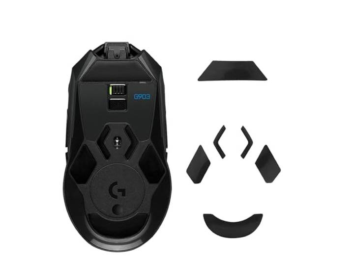 kwmobile muis voeten sticker compatibel met Logitech G903 - Computermuis glijder - Stickers in zwart
