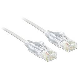 Delock 83781 RJ45 Patchkabel CAT 6 U/UTP 1.00 m Weiß Slimline 1 St.