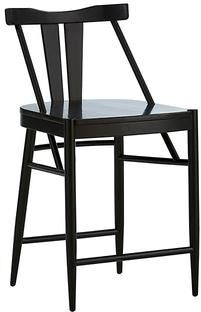 Bentham Counter Stool - Worn Black - Ballard Designs