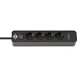 brennenstuhl Ecolor USB-C 4-fach Steckdosenleiste mit Schalter