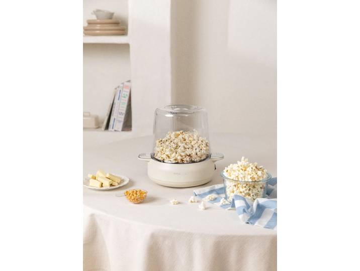 CREATE - Popcornmaker met botersmelter\, klaar in 5 minuten\, Gebroken wit - POPCORN MAKER STUDIO