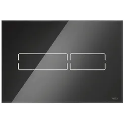 lux Mini WC-Betätigungsplatte, Glas schwarz glänzend