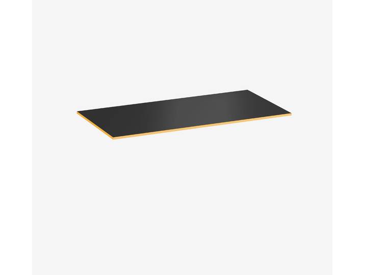 Gaming Tischplatte Rechteck, Schwarz, Silk Touch, 1600 x 800 x 19 mm, Kante Sundown