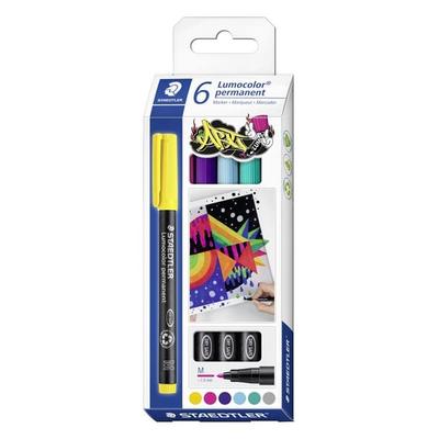 STAEDTLER Universalstift Lumocolor permanent M, 6 Farben