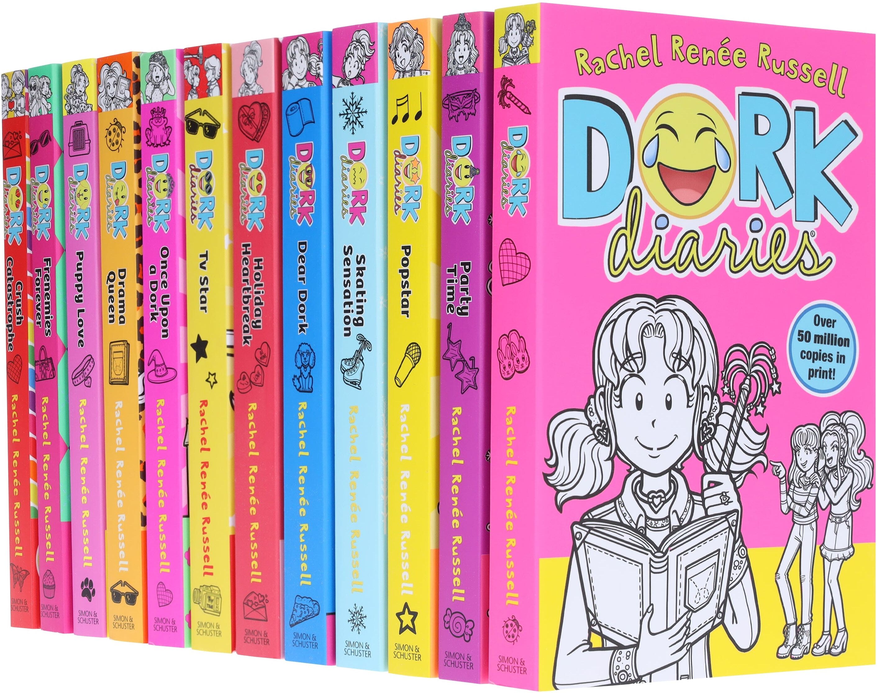 Dork Diaries Series (Vol. 1-12) By Rachel Renee Russell 12 Books Collection Set- Ages 9-14 - Paperback Simon & Schuster