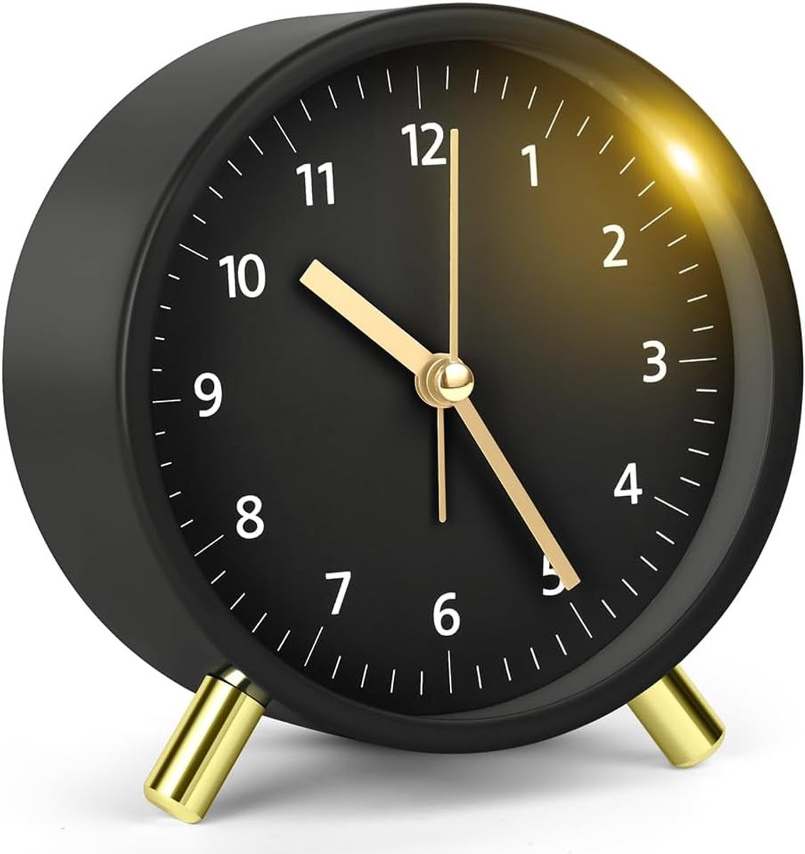 Analoge alarmklok met stil mechanisme en verlichting - Merkloos
