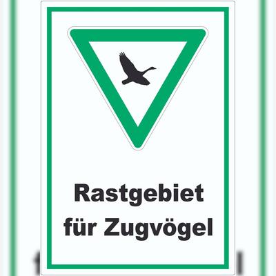 HB-Druck Rastgebiet für Zugvögel Aufkleber A0 (841x1189mm)