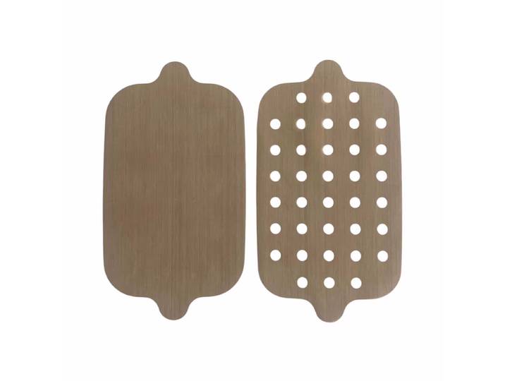 NO STIK NS-24018-DB 4er-Set eckig Frittierfolie – Friteuse Zubehör – braun