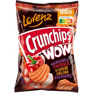 Lorenz Chips Crunchips Wow Paprika & Sour Cream, Kartoffelchips, 110g