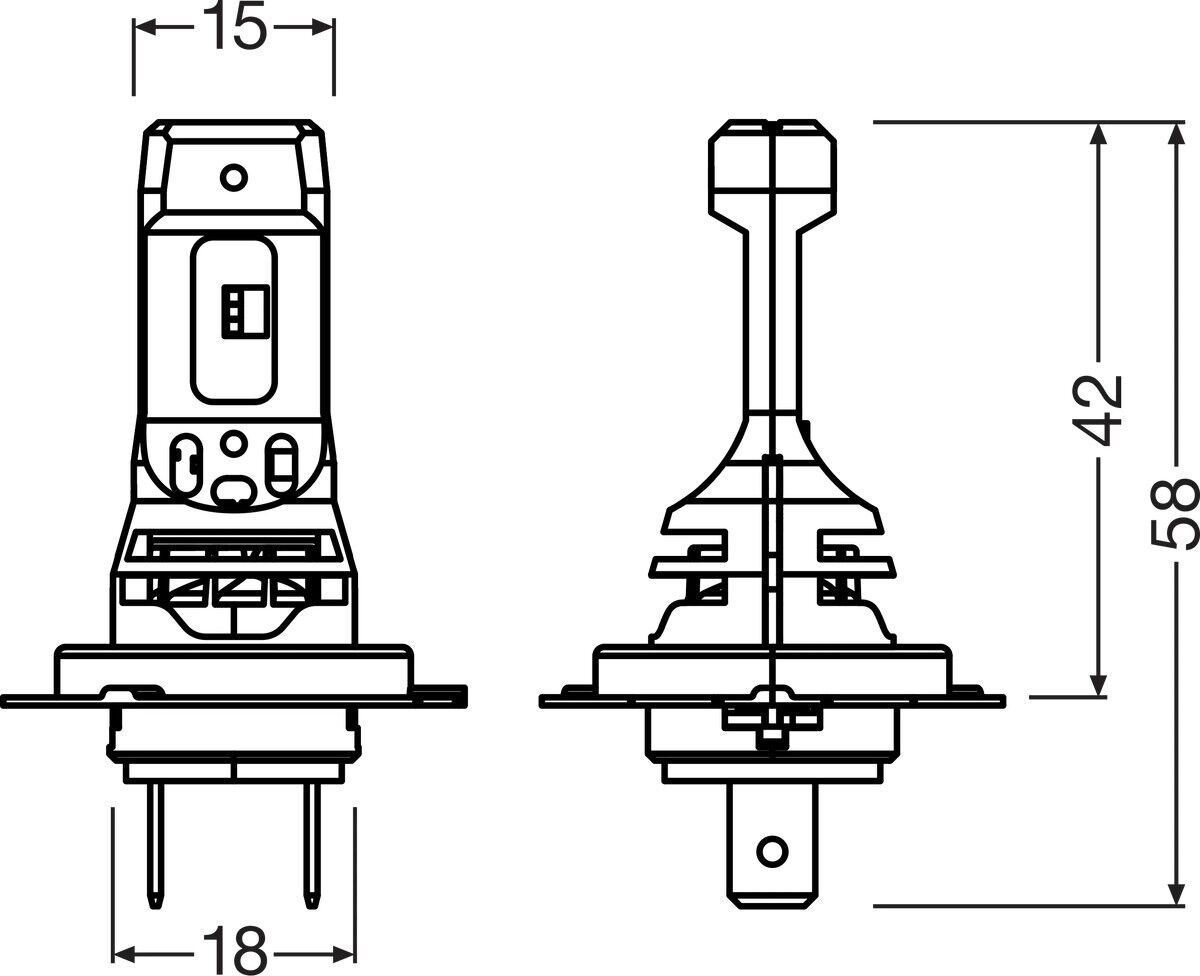 OSRAM 64210DWNBSP-1HB High beam bulb