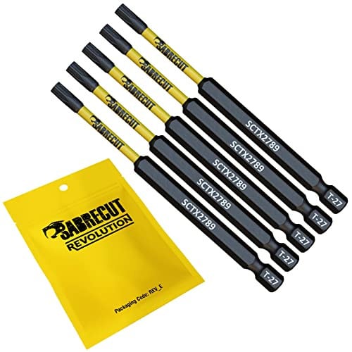 SabreCut 5 stuks T27 Torx Impact schroefbits 89mm