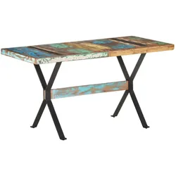 vidaXL, Esstisch, Marrania (Recyceltes Massivholz) (140 x 70 x 76 cm)