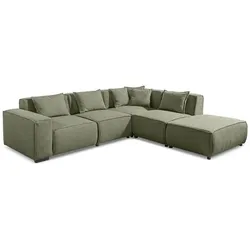 filippo Ecksofa Malta Stoff Grün