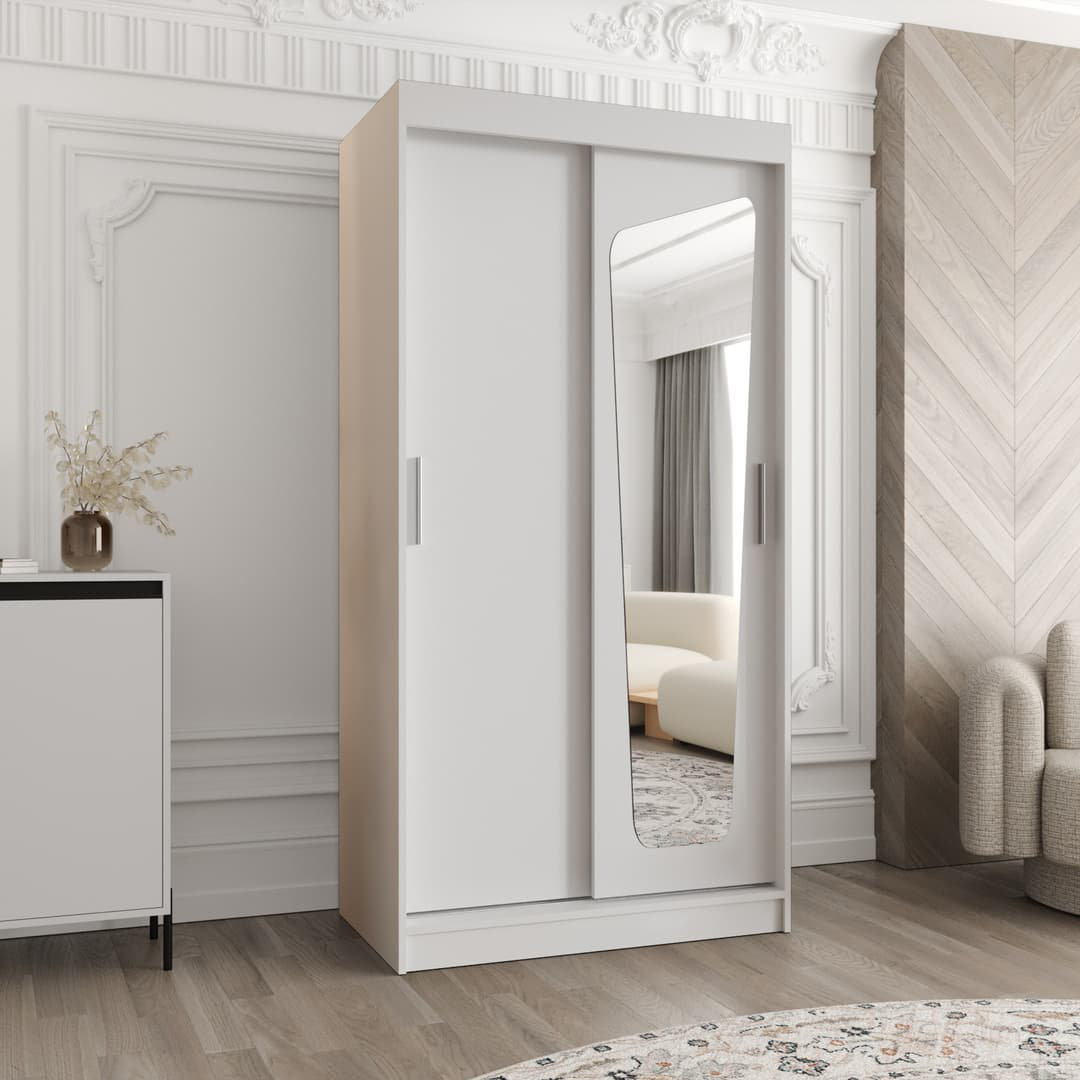 17 Stories Cashmere Wardrobe - Affordable Calm for Small Spaces White 202cm H X 100cm W X 52cm D