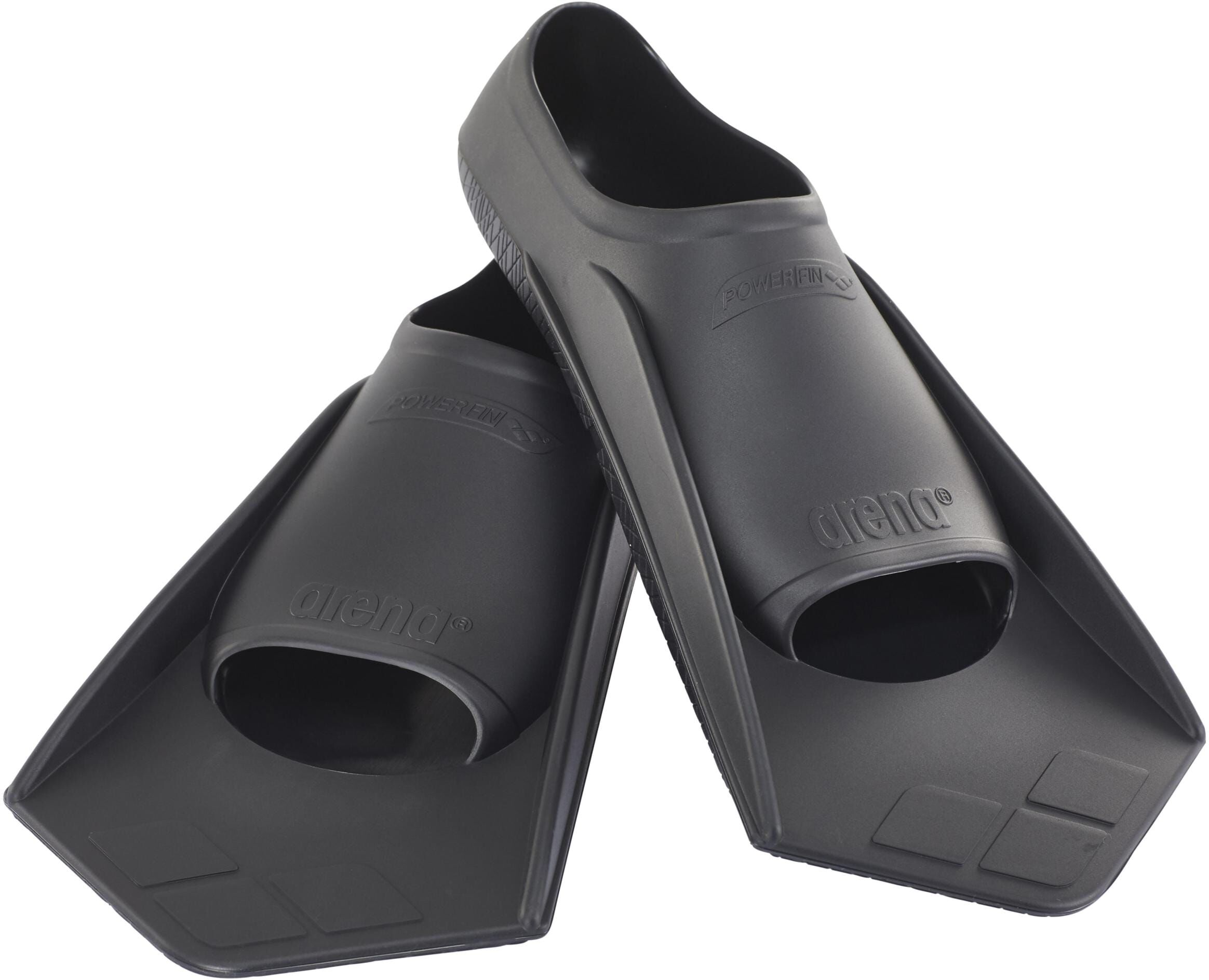 Flosse ARENA "Powerfin SP 33/34", schwarz (schwarz, silber), Flossen, Silikon, Flosse schwarz, silber Einheitsgröße